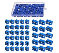 HUAZIZ 150 Pezzi 2/3 Pin Morsettiera a Vite PCB Blu 5mm, 2 Pin Plug-in PCB Vite Morsettiera per Prototipo Scheda Circuito Stampato