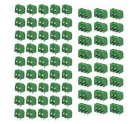 HUAZIZ 150 Pezzi 2/3 Pin Morsettiera a Vite PCB verde 5mm, 2 Pin Plug-in PCB Vite Morsettiera per Prototipo Scheda Circuito Stampato