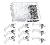 HUAZIZ 150 Pezzi Clip Strisce LED Clip di Fissaggio del Silicone Clip di Fissaggio con Viti Fissaggio Strisce per LED 10mm(Trasparente)