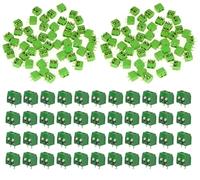 HUAZIZ 160 Pezzi PCB Morsetto, 5mm 2 Pin PCB Morsettiera a Vite, per Arduino DIY Project (Verde)