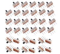 HUAZIZ 180 Pezzi SPDT Micro Interruttore a Scorrimento Verticale SS-12D00 3 Pin 2 Posizioni 0,5A 50V 1P2T 3 Pin Interruttore A Levetta PCB Pannello Mini Verticale Interruttore Scorrevole