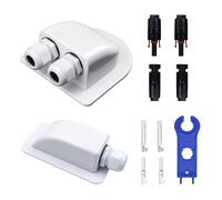 HUAZIZ 2 Pezzi Bianco Pssacavo per Tetto, IP68 Impermeabile Cavo di Ingresso Resistente agli Agenti Atmosferici, Passacavo ABS, 1 Via Cavo di Ingresso Resistente agli, per Caravan, Barca e Camper