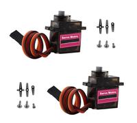 HUAZIZ 2 pezzi Micro Servo Motore 9G Kit per RC Robot Arm/Mano/Walking Elicottero Aeroplano Auto Barca Controllo con Cavo, Mini Servos Arduino Project 4,8V