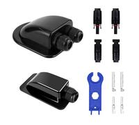 HUAZIZ 2 Pezzi Neri Pssacavo per Tetto, IP68 Impermeabile Cavo di Ingresso Resistente agli Agenti Atmosferici, Passacavo ABS, 1 Via Cavo di Ingresso Resistente agli, per Caravan, Barca e Camper