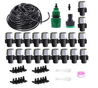 HUAZIZ 20 Meter Kit per Irrigazione a Goccia, Sistema Irrigazione, Kit di Micro Irrigazione Automatico Irrigazione Sistema, Set Irrigazione Impianto Goccia Regolabile per Paesaggio/Giardino/Piante