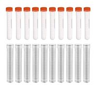 HUAZIZ 20 Pezzi 5 ml Provette Graduate Laboratorio Provette in Plastica Trasparente con Tappo Arancione e Contrassegni Graduati