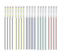HUAZIZ 20 Pezzi 50mm Pre Cablato Striscia LED SMD, 2835 SMD LED, Modellismo, Luce Autoadesiva 12-18V, Bianco/Rosso/Giallo/Blu/Verde