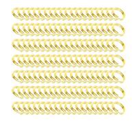 HUAZIZ 200 pezzi 20 mm Portachiavi con doppio anello, connettori per gioielli, bracciali, piccoli anelli metallici, orecchini, artigianato (oro)