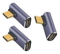 HUAZIZ 3 Pezzi Adapter USB C Angolo Retto, Convertitore Esteso USB C da Maschio a Femmina