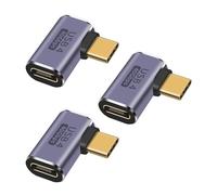 HUAZIZ 3 Pezzi USB C Maschio a Femmina, Adattatore USB C a 90 Gradi Angolato Adattatore Tipo C Connettore di Trasferimento Dati, Tipo L