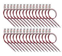 HUAZIZ 30 Pezzi 8mm Pre Cablato Striscia 2835 LED SMD, Modellismo LED, Luce Autoadesiva 12-18V, Rosso