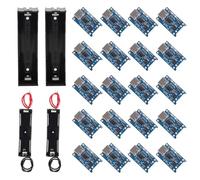 HUAZIZ 4 Pezzi 18650 Battery Clip Holder Case, 20 Pezzi Type-C USB 5V 1A Interfaccia di Ingresso 18650 Scheda di Ricarica Batteria al Litio, Modulo Caricatore con Doppia Funzione di Protezione