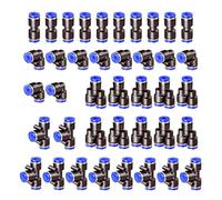 HUAZIZ 40 pezzi Air Push connettore pneumatici 8 mm, 4 forme, dritti/gomiti/Y