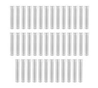 HUAZIZ 40 Pezzi Provette Graduate 10ml Laboratorio Provette in Plastica Trasparente 10ml, Tappo Trasparente with Contrassegni Graduati