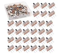 HUAZIZ 400 pezzi Mini interruttori a scorrimento Interruttori a lamina verticale 3 pin 2 posizioni 1P2T SPDT con pannello PCB per Arduino 0,5 A, 50 V CC, 3 mm