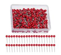 HUAZIZ 400 Pezzi Spilli da Sarta con Teste Rotonde con Teste Rotonde in Plastica e Punte ad Ago in Acciaio, Spilli Dritti Tonda, Spille a Pressione per Mappe, Rot
