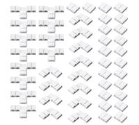 HUAZIZ 48 Pezzi Raccordo rapido a L 2 poli LED connettore angolare LED Strip Connector a 2 pin per SMD 3528 2835 Striscia LED monocromatica larghe 8mm luce a nastro LED a colore singolo