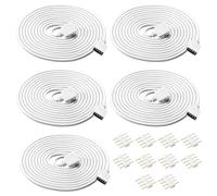 HUAZIZ 5 pezzi Cavo prolunga per strisce LED, 2m Cavo di estensione 4Pin LED RGB con 10 pezzi 10mm Connettore maschio 4 pin per 5050 3528 2835 Striscia LED RGB Accessori fai da te