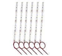 HUAZIZ 6 Pezzi Precablato Bianco Caldo Striscia Led 3528 SMD 12- LED Luce Autoadesiva 12 V ~ 18 V 35CM per il modello treno layout led per modellismo