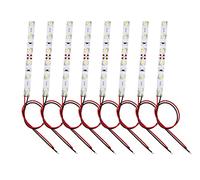 HUAZIZ 8 pz Precablato Bianco Caldo Striscia LED 3528 SMD LED Luce Autoadesiva 12 V ~ 18 V 25 CM per Il Modello Treno Layout