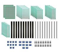 HUAZIZ 82 Pezzi Kit di schede PCB, include 22 Pezzi una Scheda PCB a Doppia Faccia, 20 Pezzi Connettori Maschio/Femmina, 20 Pezzi 2/3 Pin Terminale a Vite, 20 Pezzi Colonna in Nylon