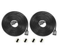 HUAZIZ Confezione da 2 cavi di prolunga da 5 m, Cable Estensore Connettore, 5m Cavo di Prolunga Striscia LED RGB Prolunga strisce LED RGB a 4 pin, adatti per strisce LED RGB(Nero)