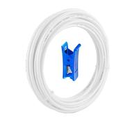 HUAZIZ Tubi di osmosi inversa, 9,53 mm (3/8") Tubo del Depuratore dell'Acqua, Tubo di Alimentazione dell'Acqua, per Frigorifero, Raccordi Osmosi inver (10 m) +1 pezzo Tagliatubi