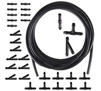 HUAZIZ Tubo Parabrezza 5m Tubo Flessibile per Acqua Ugelli Tergicristalli con 30 Pezzi Connettori, Kit Lavavetri per Parabrezza con Tubo, Tubo di Nebulizzazione Acqua, Tubo di Spruzzo