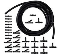HUAZIZ Tubo Parabrezza 8m Tubo Flessibile per Acqua Ugelli Tergicristalli con 30 Pezzi Connettori, Kit Lavavetri per Parabrezza con Tubo, Tubo di Nebulizzazione Acqua, Tubo di Spruzzo