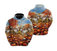 HuazomeeHZM Donne/Uomini Fattoria Bestiame Mucca Stampato 3D Felpe con Cappuccio Sovradimensionato Casual Felpe con Cappuccio Pullover Maglione Tops