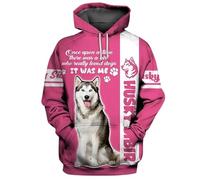 HuazomeeHZM Felpa con Cappuccio Stampata in 3D Great Dane/Pug/Dachshund/Husky Sibir Donna Uomo Pullover Streetwear Tuta da Ginnastica Regalo per Gli Amanti dei Cani
