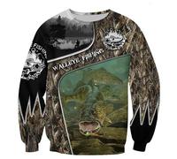 HuazomeeHZM Felpa con Cappuccio Stampata in 3D per Uomo e Donna - Felpa con Zip da Pesca in acque Profonde Autunno Oversize Harajuku Felpa con Cappuccio a Maniche Lunghe