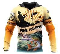 HuazomeeHZM Felpa con Cappuccio Stampata in 3D per Uomo e Donna - Felpa con Zip da Pesca in acque Profonde Autunno Oversize Harajuku Felpa con Cappuccio a Maniche Lunghe