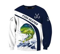 HuazomeeHZM Felpa con Cappuccio Stampata in 3D per Uomo e Donna - Felpa con Zip da Pesca in acque Profonde Autunno Oversize Harajuku Felpa con Cappuccio a Maniche Lunghe