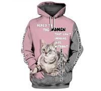 HuazomeeHZM Il Tempo trascorso con Il Bengala Non è mai sprecato Felpa con Cappuccio Stampata in 3D Unisex Pullover Felpe con Cappuccio con Animali Divertenti Abbigliamento Casual Streetwear