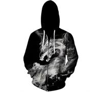 HuazomeeHZM Mitico Drago 3D Stampato Felpa con Cappuccio Donne Uomini Cerniera Felpa novità Goth Pullover Maglione Top