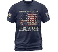 HuazomeeHZM That's What I Do I Fix Stuff And I Know Things T-Shirt Divertente Lettera Uomo 3D Stampa Casual Pullover Top