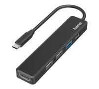 Hama - Hub USB Type C 3.2 Gen 1/3 porte USB A, 1 porta USB Type C, 1 porta HDMI, Ultra HD 4K