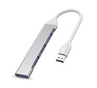 Hub 4 in 1 Con 1 Porta USB 3.0 e 3 Porte 2.0 - Splitter Compatibile Con Computer Portatili MacBook Pro Windows e Altri Dispositivi - Argento