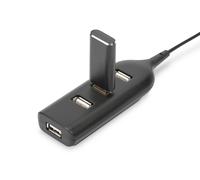 Hub USB 2.0, 4 porte Nero