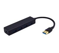 Hub 4 porte USB 3.0, supporto per dispositivi, trasferimento ad alta velocità, ideale per espandere connessioni e trasferire dati.