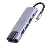HUB 5 in 1 CABLEXPERT USB C Grey A CM COMBO5 04