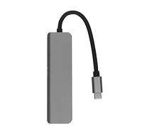 Hub 5 in 1 Tipo C, Docking Station USB C, Adattatore multiporta in lega di alluminio con interfaccia multimediale HD 4K, USB 3.0, USB 2.0 e USB C PD, Plug and Play per laptop,