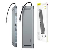 HUB Adattatore Multifunzione TIPO C 11 Porte tra USB3.0 HDMI RJ45 VGA SD MICROSD