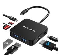 Hub adattatore multiporta USB C a HDMI 4K 7 in 1, consegna di potenza 100 W, 2 porte USB A 3.0, 1 hub USB C 3.0, lettore di schede SD/TF, Dongle per laptop e dispositivi USB C
