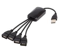 Hub AK-AD-13 USB A femmina x4, connettore USB A USB 2.0 nero 0,15 m AKYGA