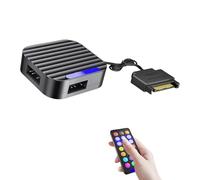 Hub ARGB compatto da 5 V a 3 pin con built-in in modalità di illuminazione e controllo del pulsante per effetti Argb del PC personalizzabili con telecomando Satas Controller integrato in modalità di