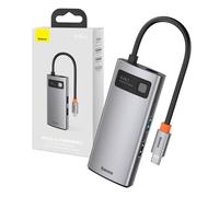 Hub Baseus Metal Gleam Series 4in1, USB-C a USB 3.0 + USB 2.0 + HDMI + USB-C PD