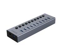 Hub BT2U3-10AB con 10 interruttori USB-A - Grigio