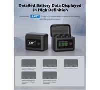 Hub Caricatore Rapido Schermo LED 27W per Batterie DJI Action6 e Action5Pro